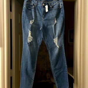 Ashley Stewart Distressed Jeans